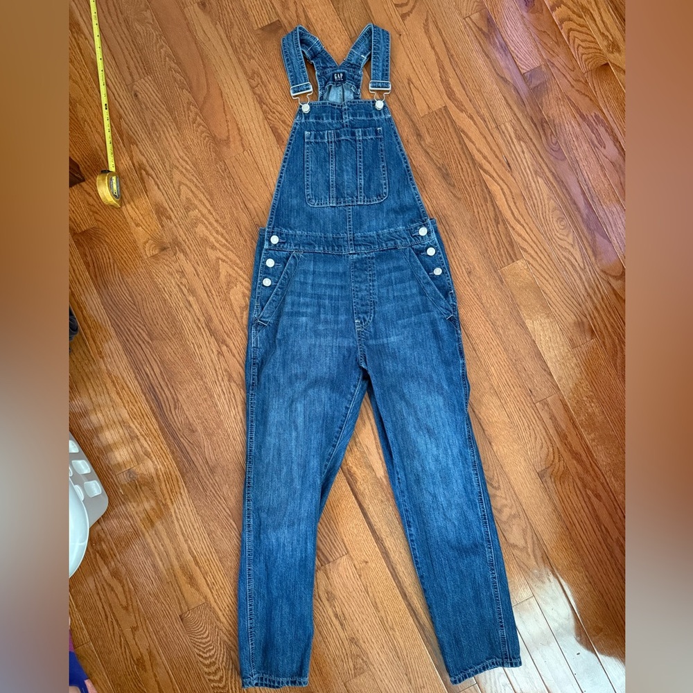 GAP Blue Denim Straight Leg Jumpsuit
